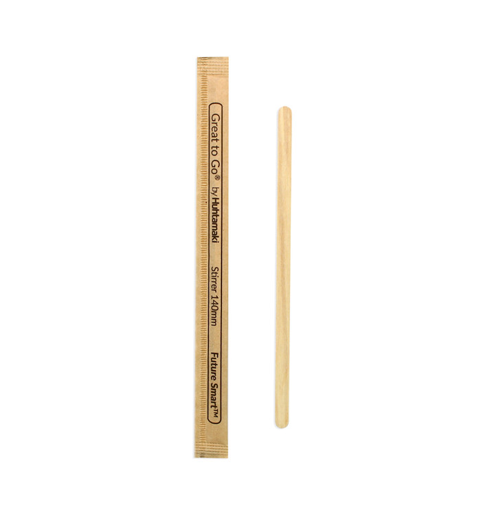 Paletina de Madera para Café Enfundada 14cm (10000 Uds)