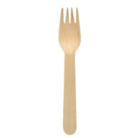 Tenedor de Madera BIO Enfundado 16cm (500 Uds)