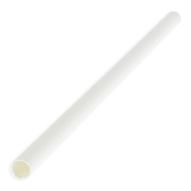 Pajita Recta de Papel Blanco Ø6mm 14,5cm (3000 Uds)