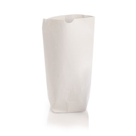 Bolsa de Papel Cilíndrica con Base Hexagonal Blanco 19x26cm (125 Uds)