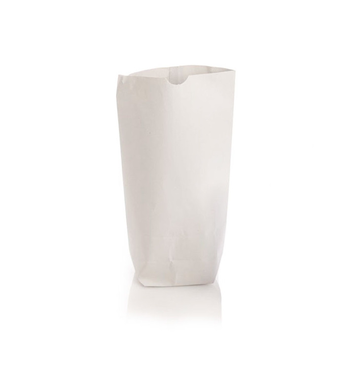 Bolsa de Papel Cilíndrica con Base Hexagonal Blanco 14x19cm (125 Uds) Bolsa de Papel Cilíndrica con Base Hexagonal Blanco 14x19cm (125 Uds)