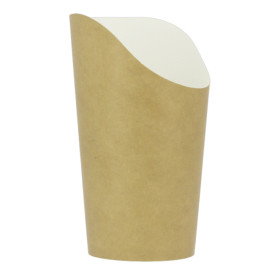 Vaso Desechable Antigrasa Carton Efecto Kraft Grande (55 Uds)