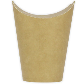 Vaso Antigrasa Carton Efecto Kraft con Solapa 16Oz/480ml (50 Uds)