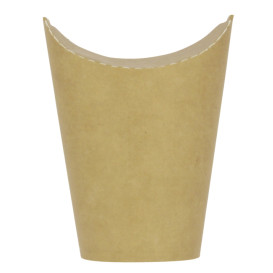 Vaso Antigrasa Carton Efecto Kraft con Solapa 16Oz/480ml (1000 Uds)