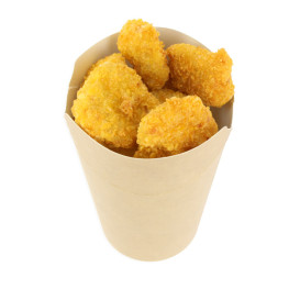 Vaso Antigrasa Carton Efecto Kraft con Solapa 16Oz/480ml (1000 Uds)