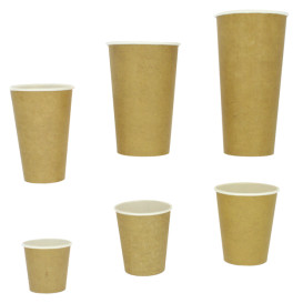 Vaso Cartón 100% ECO 16 Oz/480ml Kraft Ø9cm (1000 Uds)