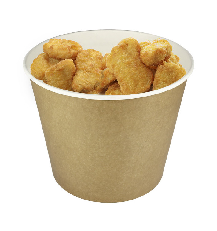 Cubo de Cartón para Pollo 130Oz/3990ml (50 Uds) Cubo de Cartón para Pollo 130Oz/3990ml (50 Uds)