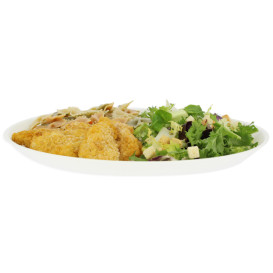 Plato Reutilizable Premium PP Mineral Blanco Ø27,5cm (54 Uds)