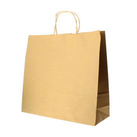 Bolsa Papel Kraft Hawanna con Asas 100g 32+20x32cm (50 Uds)