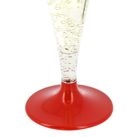 Copa Plastico Cava Pie Rojo 140ml 2P (20 Uds)