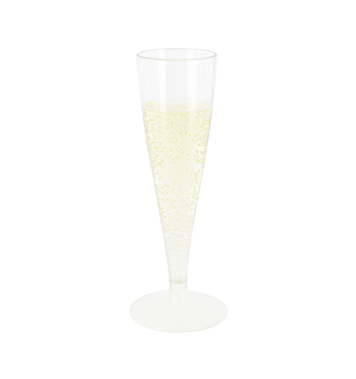 Copa Plastico Cava Pie Blanco 140ml 2P (20 Uds) Copa Plastico Cava Pie Blanco 140ml 2P (20 Uds)