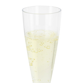 Copa Plastico Cava Pie Blanco 140ml 2P (20 Uds)