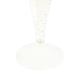 Copa Plastico Cava Pie Blanco 140ml 2P (20 Uds)