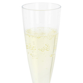 Copa Plastico Cava Pie Beige 140ml 2P (20 Uds)