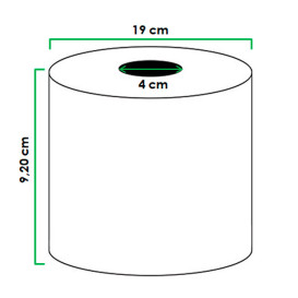 Papel Higienico Industrial 2C Pasta 0,45 Kg 155m (18 Uds)