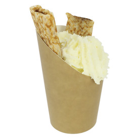 Vaso Desechable Antigrasa Carton Efecto Kraft Grande (1320 Uds)