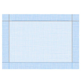 Mantel Individual Papel 30x40cm "Entre Lineas" Azul 40g/m² (1000 Uds)