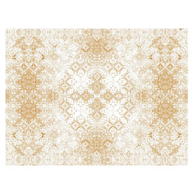 Mantel de Papel Cortado 1x1m "Mosaico" Beige 40g/m² (400 Uds)