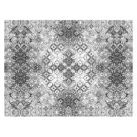 Mantel de Papel Cortado 1x1m "Mosaico" Negro 40g/m² (400 Uds)