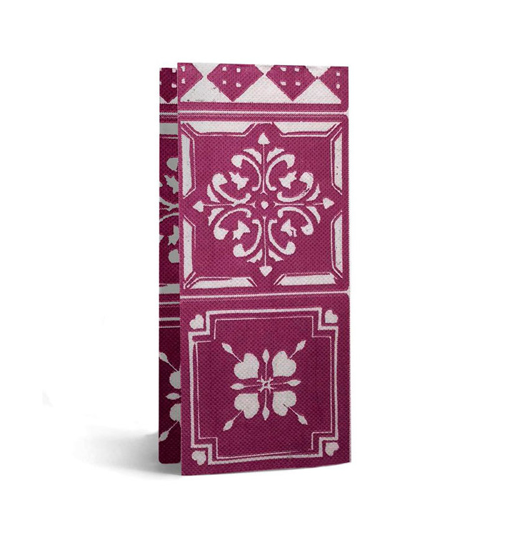 Servilleta Papel 1/8 33x40cm "Alhambra" Berenjena Punta-Punta (50 Uds)