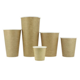 Vaso Cartón 100% ECO 2,5 Oz/75ml Kraft Ø5cm (2000 Uds)