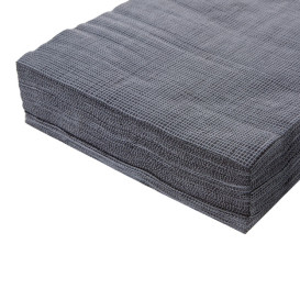 Servilleta Papel 40x40cm "Entre Lineas" Negro Punta-Punta (50 Uds)