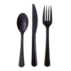 Cuchara Compostable CPLA Premium Negro 15,5 cm (500 Uds)