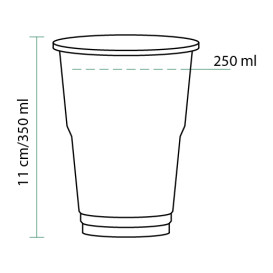 Vaso de Plastico PET Cristal Transparente 350 ml (50 Uds)