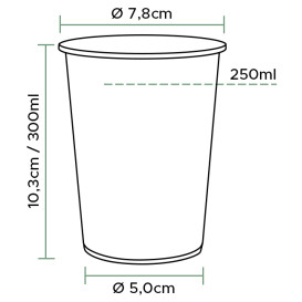 Vaso PLA Bio Transparente 299ml Ø78mm (2000 Uds)