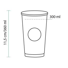 Vaso Cartón 12 Oz/360ml "Specialty to go" Ø8,0cm (1100 Uds)
