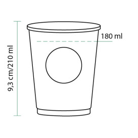 Vaso Vending Ecologico PLA BioWare 8 Oz/240ml Ø7,0cm (2.500 Uds)