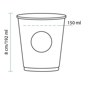 Vaso Carton Cupmatic 6Oz/192ml Ø7,0cm (100 Uds)