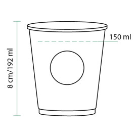 Vaso Carton Cupmatic 6Oz/192ml Ø7,0cm (100 Uds)