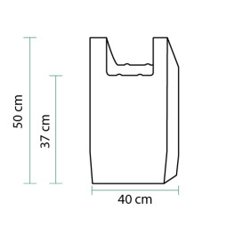 Bolsa Plastico Camiseta 100% Biodegradable 40x50cm (100 Uds)