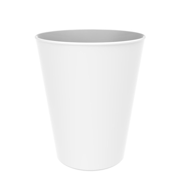 Vaso Reutilizable Durable PP Mineral Blanco 330ml (72 Uds)