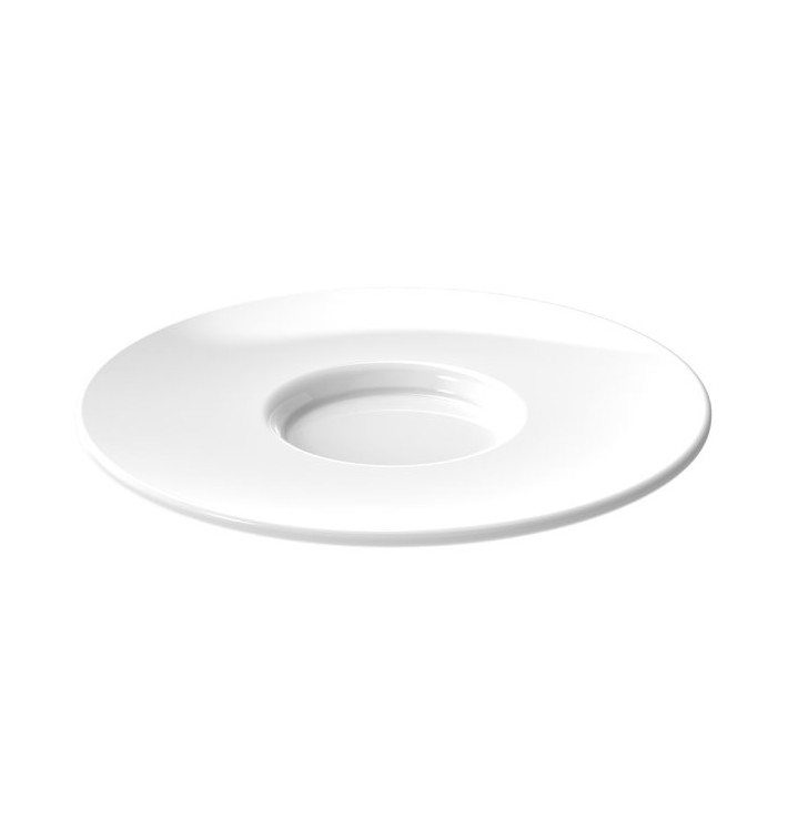 Plato Reutilizable SAN para Taza "Espresso" Blanco 80ml (6 Uds)