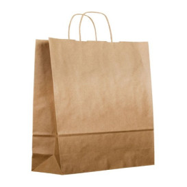 Bolsa Papel Kraft con Asas 120g/m² 36+24x39cm (50 Uds)