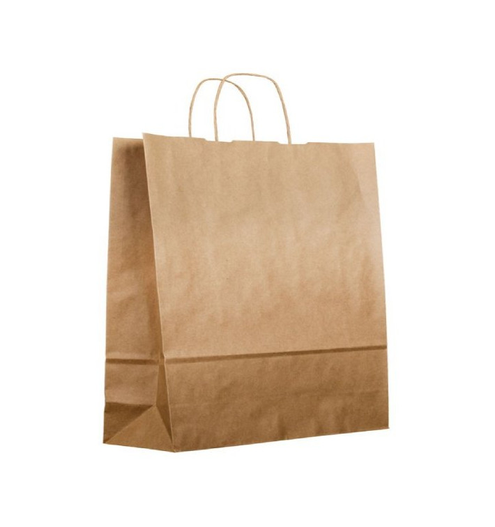 Bolsa Papel Kraft con Asas 120g/m² 36+24x39cm (50 Uds) Bolsa Papel Kraft con Asas 120g/m² 36+24x39cm (50 Uds)