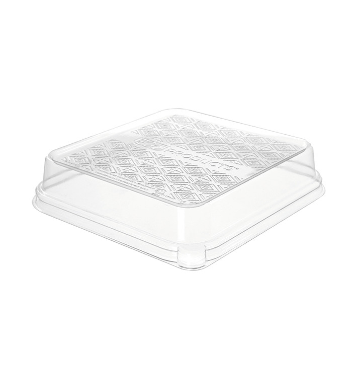 Tapa PLA para Envase de Caña de Azúcar Blanco 18,5x18,5cm (50 Uds)