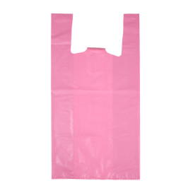 Bolsa Plástico Camiseta 70% Reciclado “Colors” Rosa 42x53cm G200 (1.000 Uds)