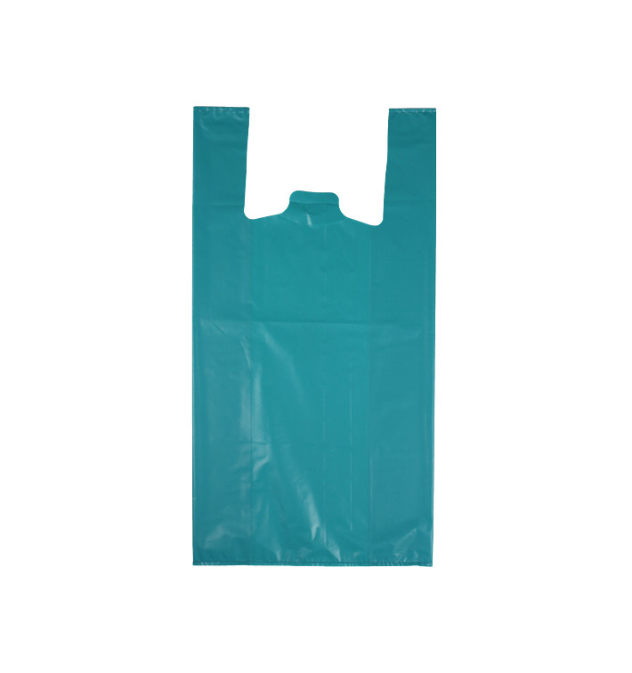 Bolsa Plástico Camiseta 70% Reciclado “Colors” Azul 42x53cm G200 (1.000 Uds)