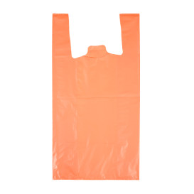 Bolsa Plástico Camiseta 70% Reciclado “Colors” Naranja 42x53cm G200 (40 Uds)