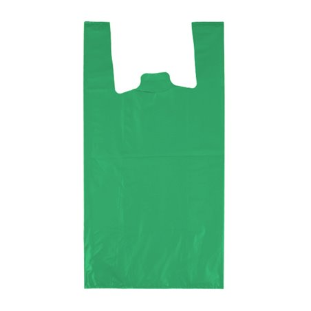 Bolsa Plástico Camiseta 70% Reciclado “Colors” Verde 42x53cm G200 (40 Uds)
