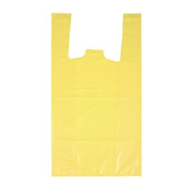 Bolsa Plástico Camiseta 70% Reciclado “Colors” Amarillo 42x53cm G200 (40 Uds)