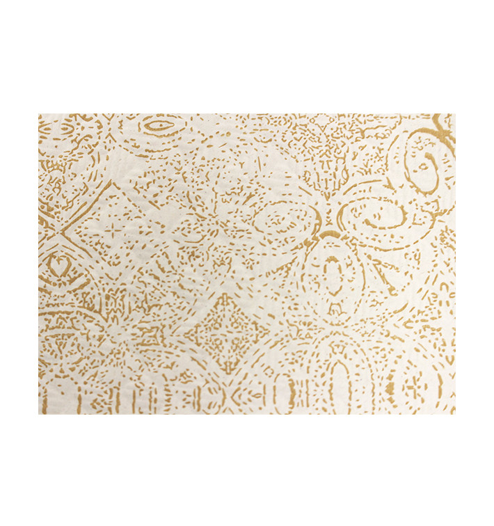 Mantel de Papel Cortado 1x1m "Mosaico" Beige 40g/m² (400 Uds)