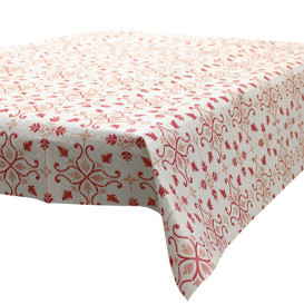 Mantel de Papel Cortado 1x1m "La Valenciana" Burdeos 40g/m² (400 Uds)