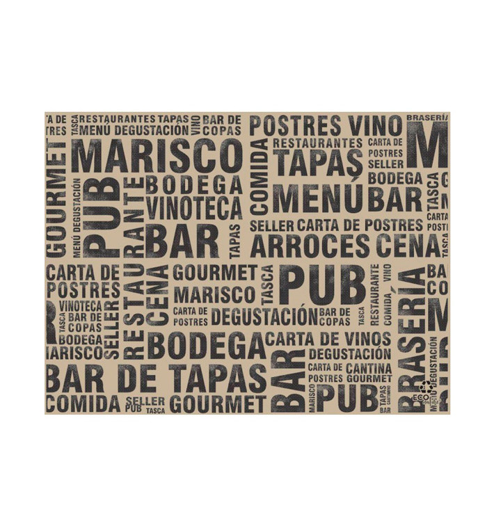 Mantel Individual de Papel Kraft "Gourmet" 30x40cm 40g/m² (1.000 Uds)