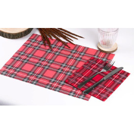 Mantel Individual de Papel Rojo "Glasgow" 30x40cm 40g/m² (1.000 Uds)