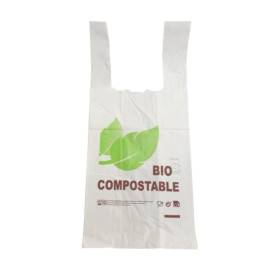 Bolsa Plastico Camiseta 100% Biodegradable 48x60cm G100 (100 Uds)