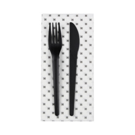Servilleta Papel 1/8 40x40cm "Cruces" Punta-Punta (30 Uds)